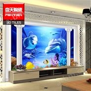 佛山*3D海洋系列浮雕微晶复合电视背景墙砖 浴室地板砖